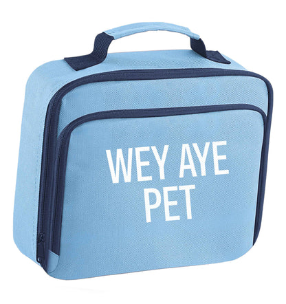 Wey Aye Pet insulated blue lunch bag cooler