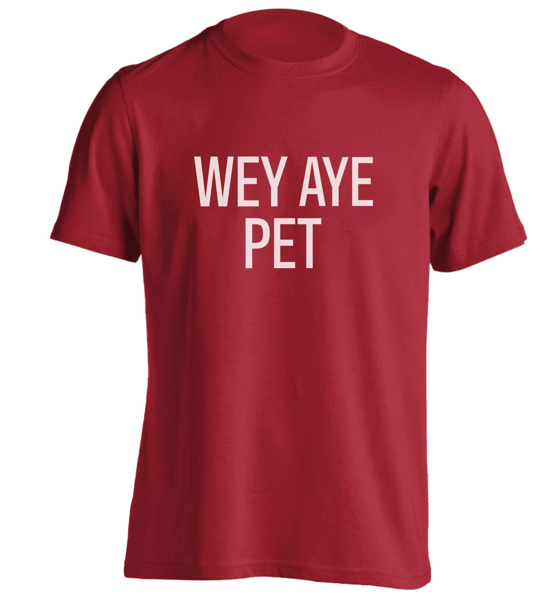 Wey Aye Pet adults unisex red Tshirt 2XL