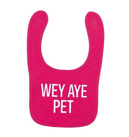 Wey Aye Pet dark pink baby bib