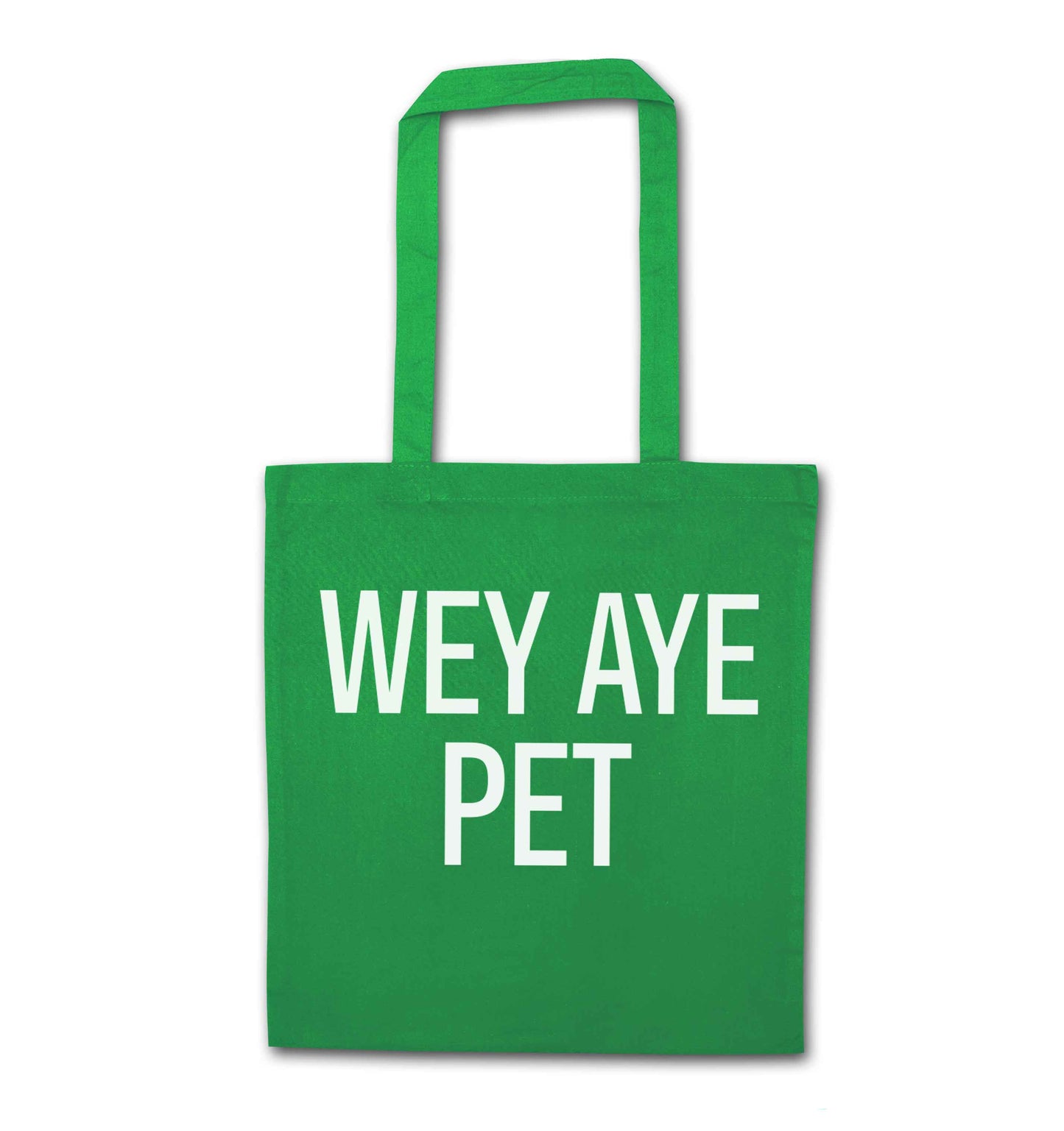 Wey Aye Pet green tote bag