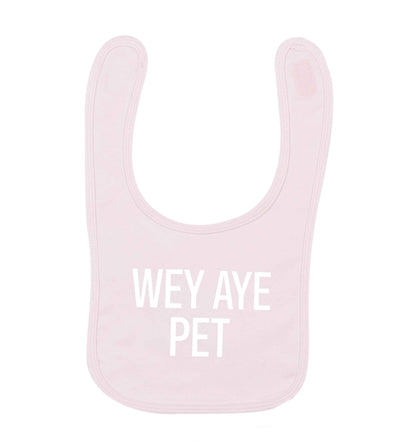 Wey Aye Pet pale pink baby bib