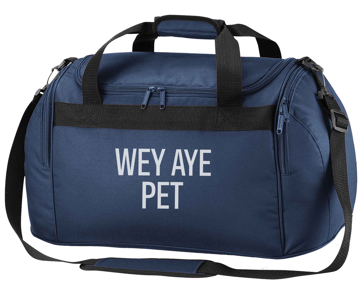 Wey Aye Pet navy holdall / duffel bag