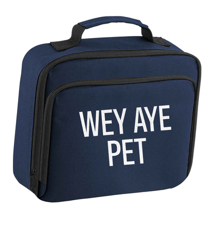 Wey Aye Pet insulated navy lunch bag cooler