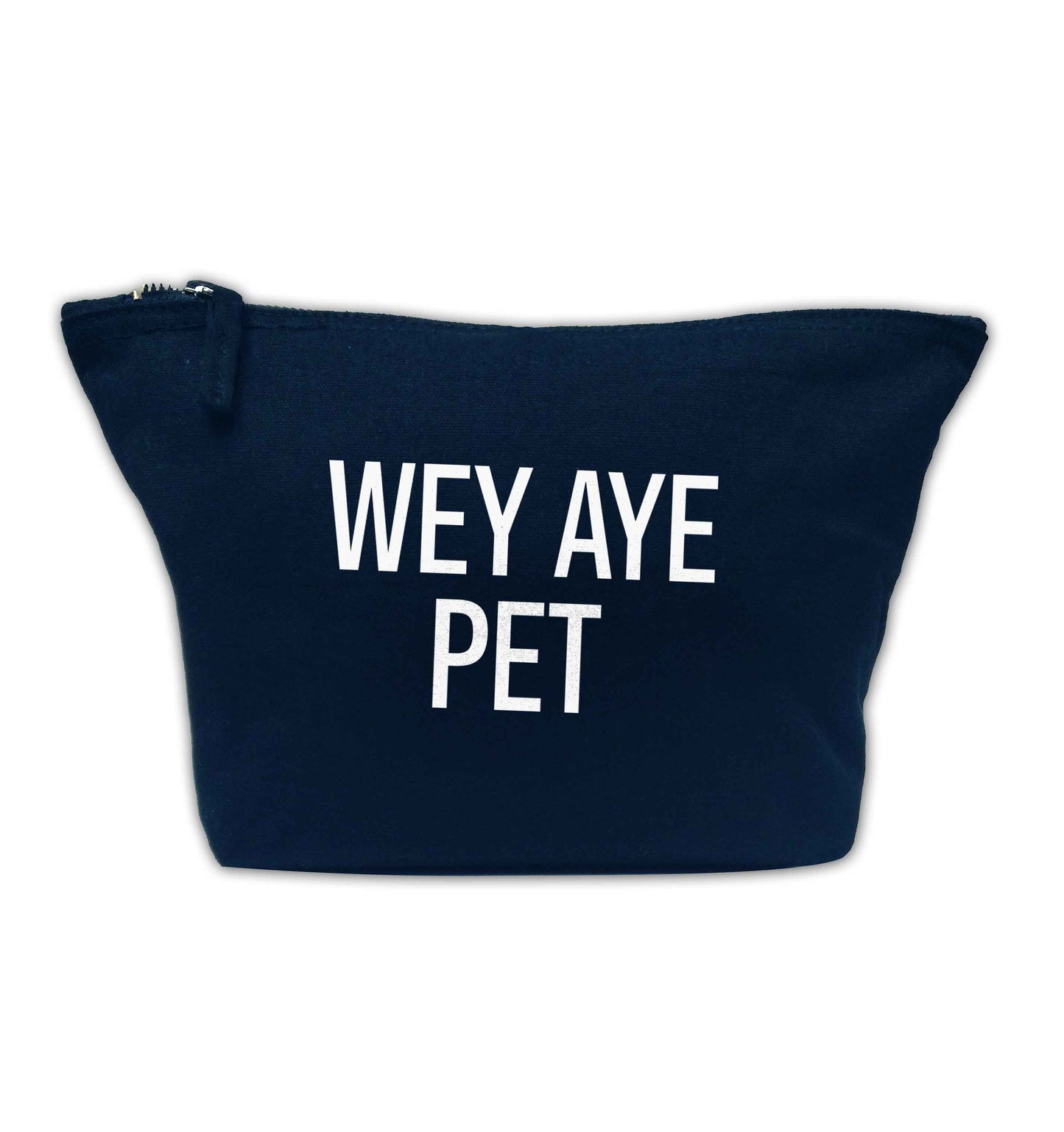 Wey Aye Pet navy makeup bag