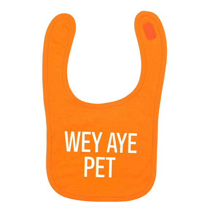 Wey Aye Pet orange baby bib