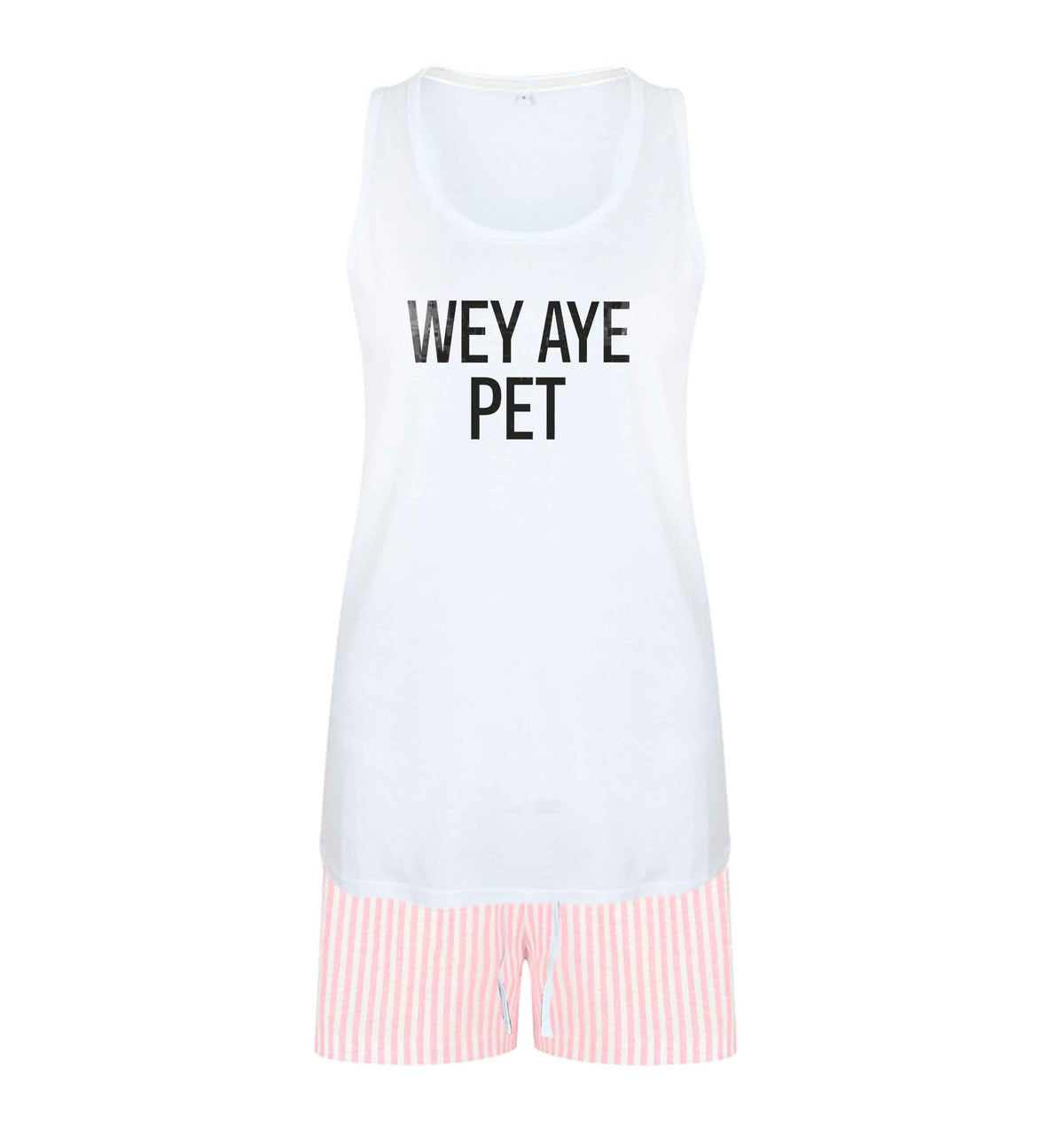 Wey Aye Pet size XL women's pyjama shorts set in pink 