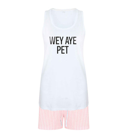 Wey Aye Pet size XL women's pyjama shorts set in pink 