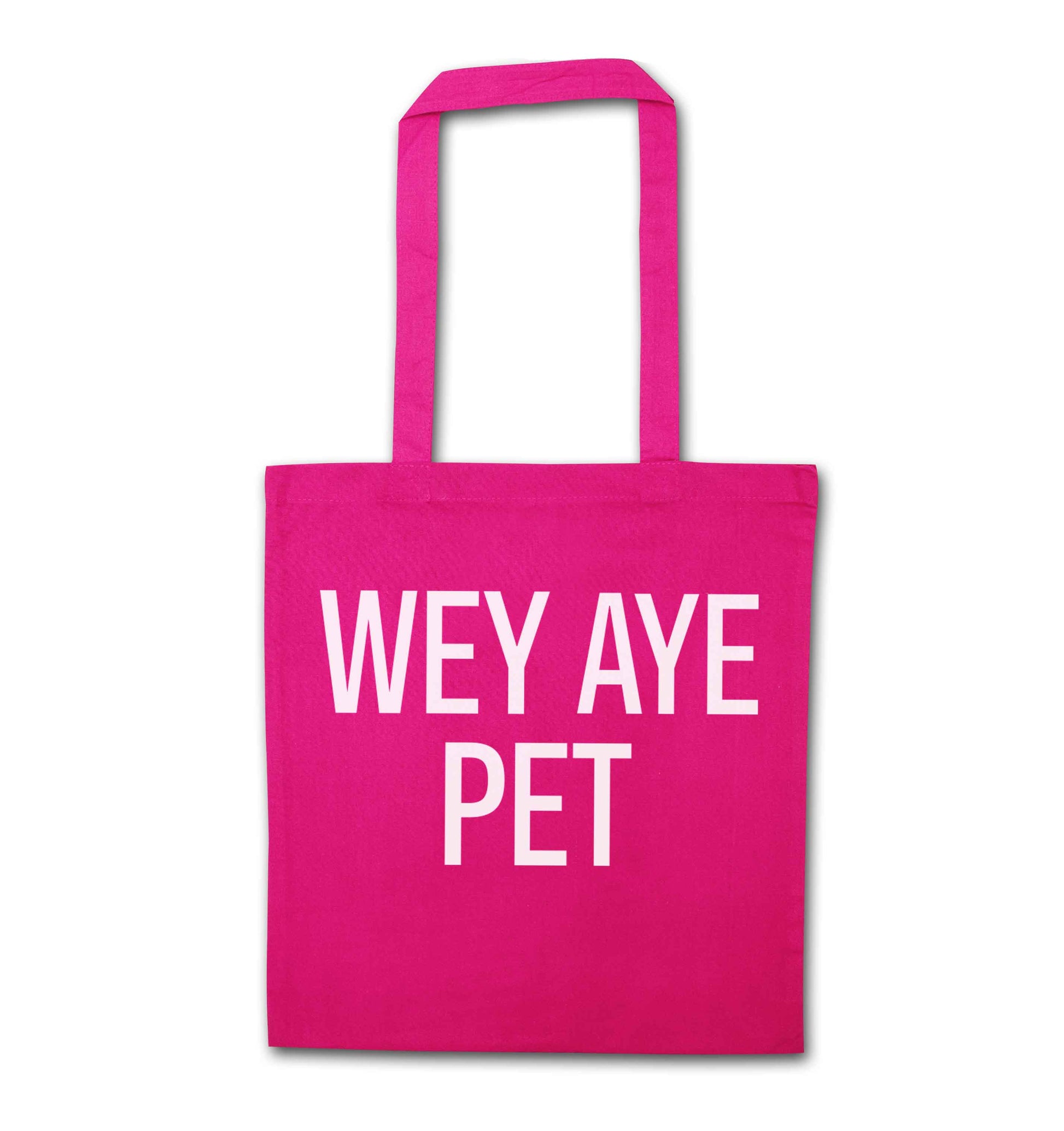Wey Aye Pet pink tote bag
