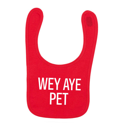 Wey Aye Pet red baby bib