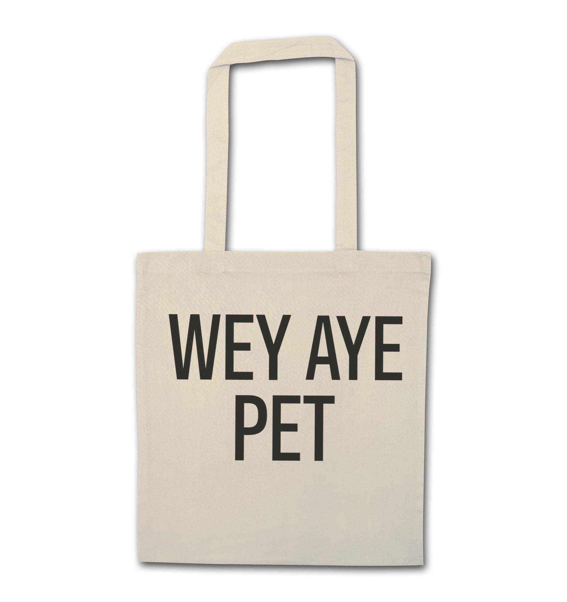 Wey Aye Pet natural tote bag