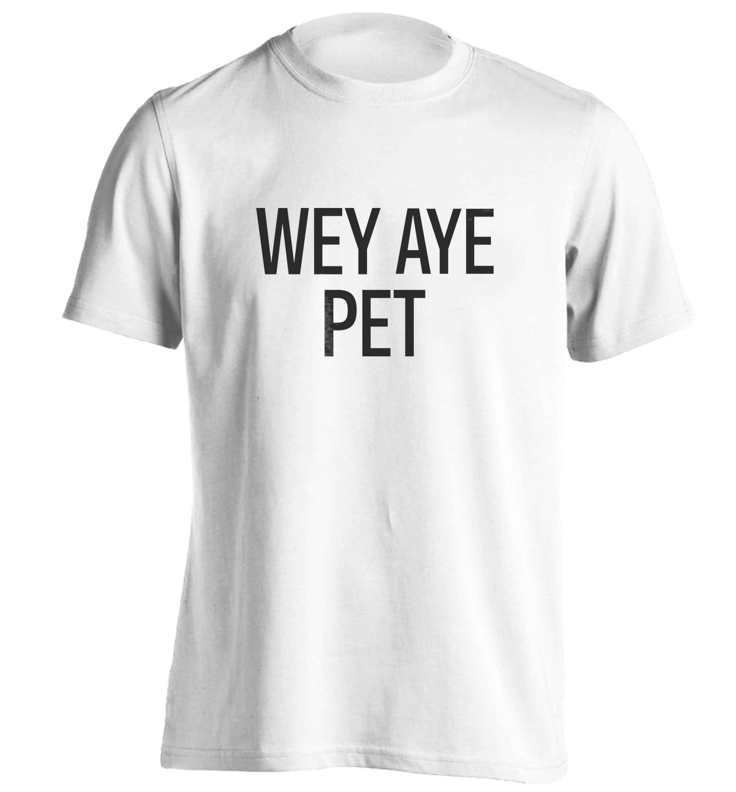 Wey Aye Pet adults unisex white Tshirt 2XL