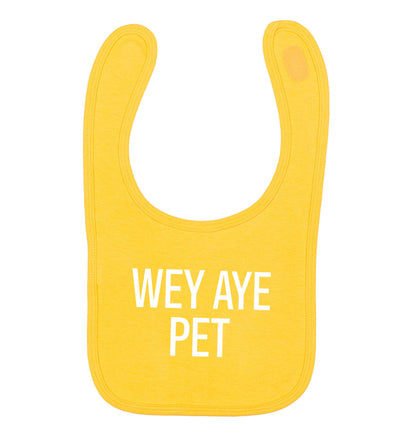 Wey Aye Pet yellow baby bib