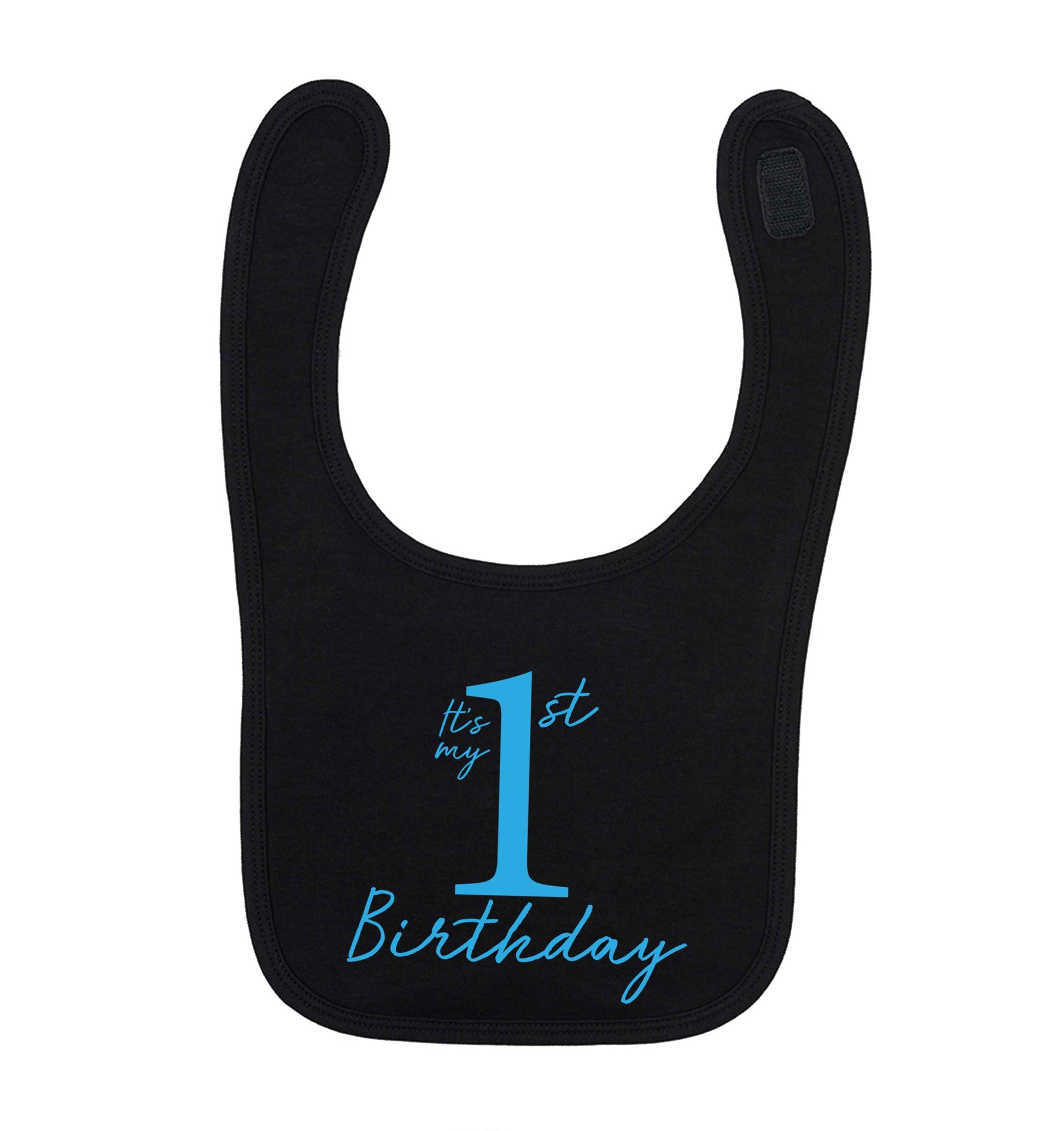 It's my first birthday black baby bib