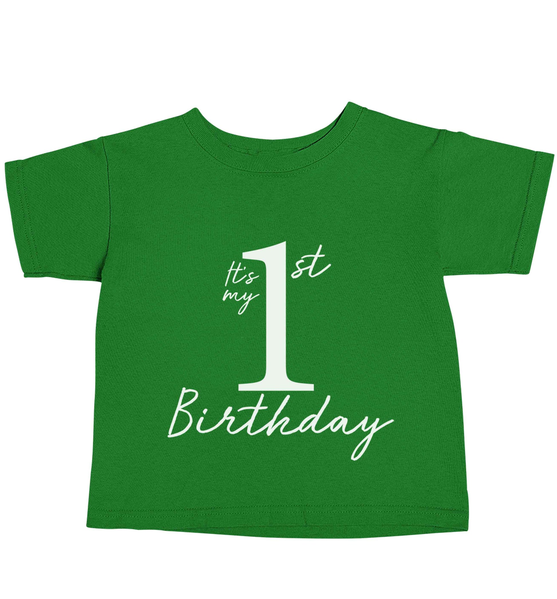 It's my first birthday green baby toddler Tshirt 2 Years