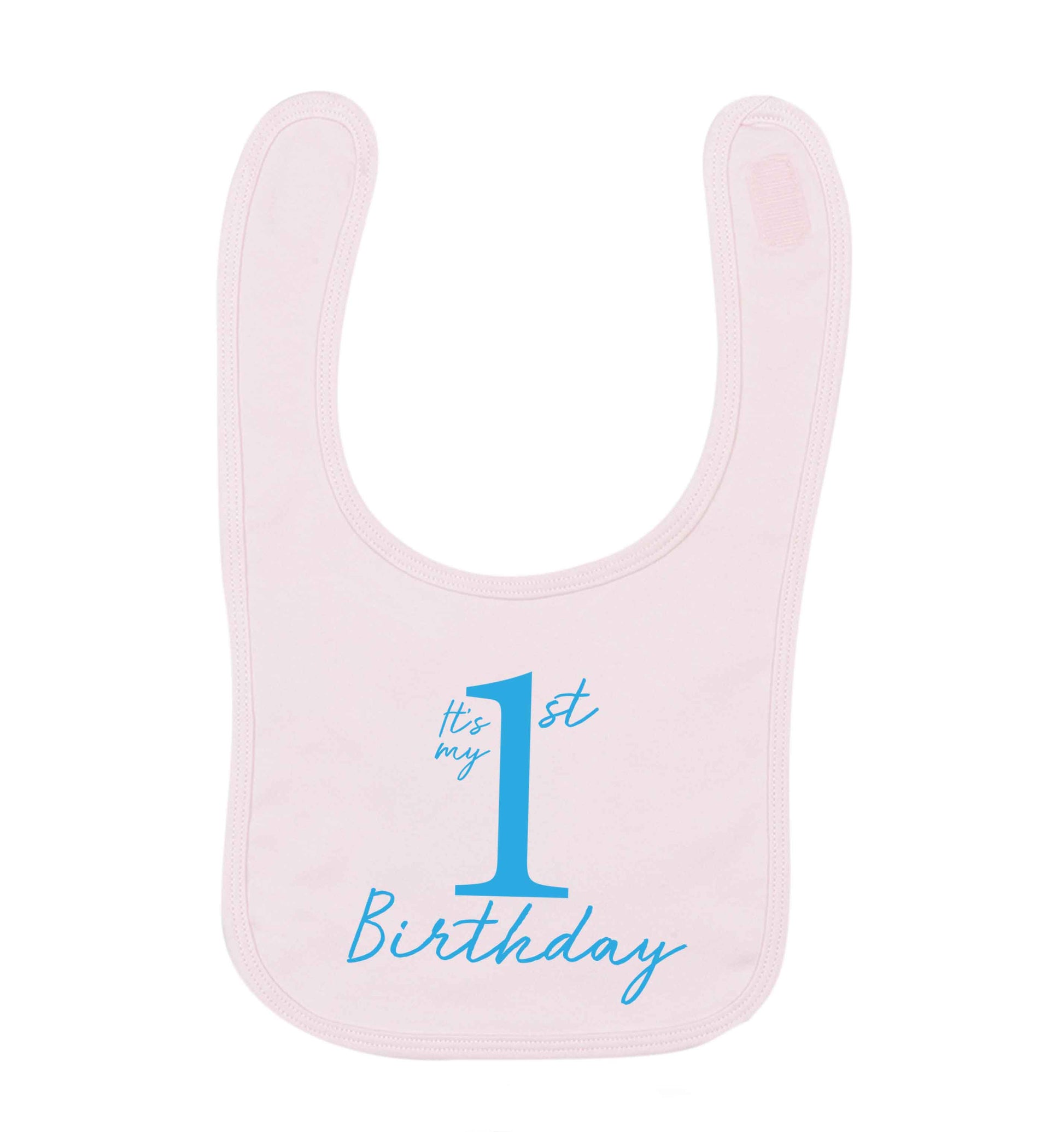 It's my first birthday pale pink baby bib