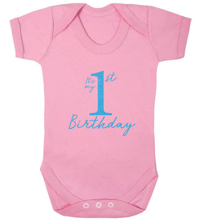 It's my first birthday baby vest pale pink 18-24 months