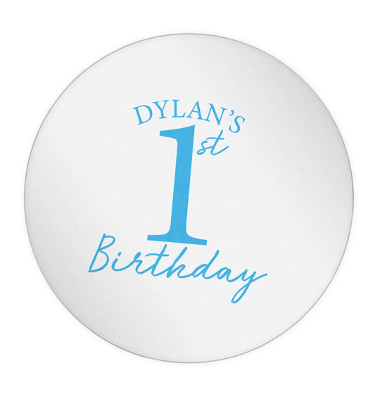 Personalised first birthday - any name or age! 24 @ 45mm matt circle stickers