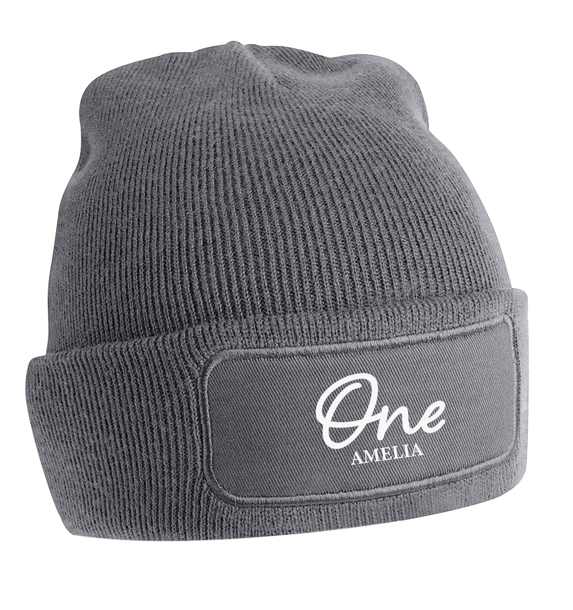 Personalised age and name beanie hat