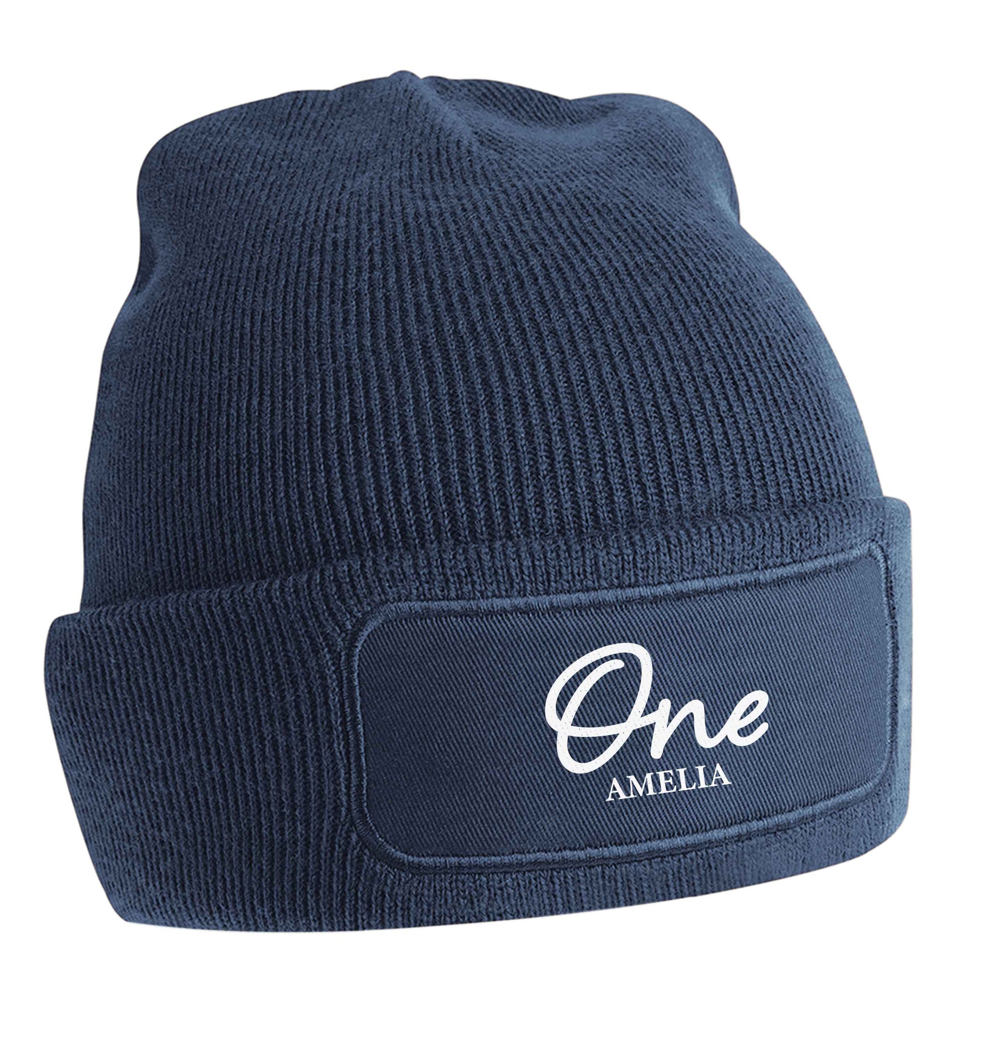 Personalised age and name beanie hat