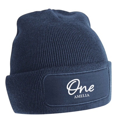 Personalised age and name beanie hat