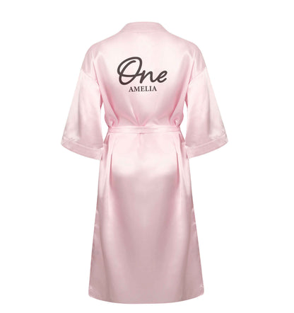 Personalised age and name XL/XXL pink ladies dressing gown size 16/18