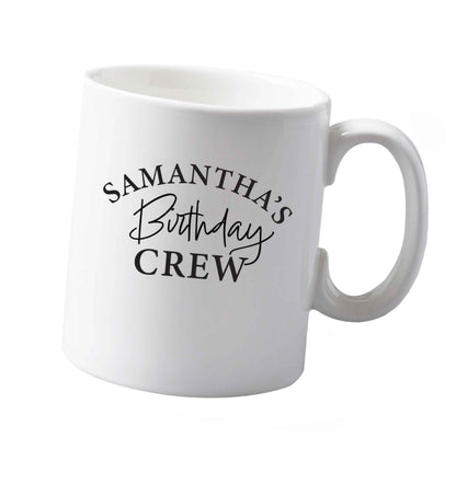 10 oz Personalised birthday crew ceramic mug both sides