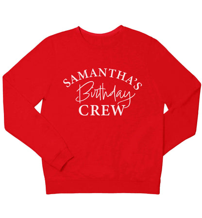 Personalised birthday crew children's grey sweater 12-13 Years