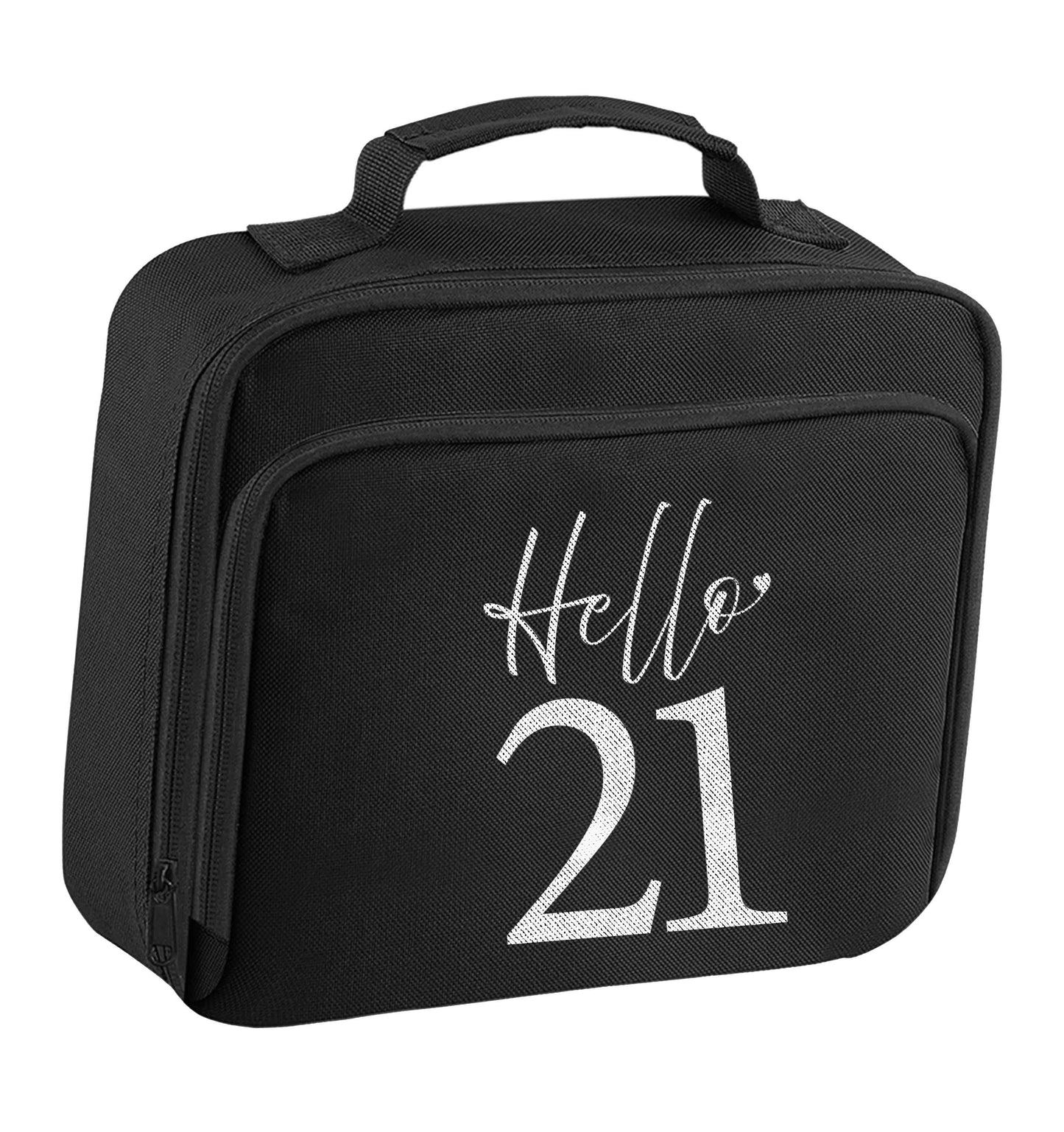 Hello 21 insulated black lunch bag cooler