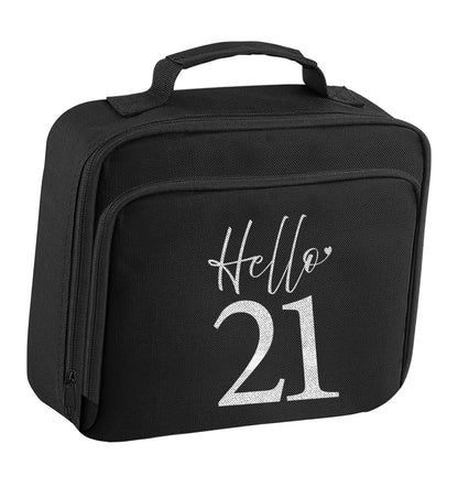 Hello 21 insulated black lunch bag cooler