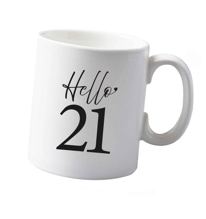 10 oz Hello 21 ceramic mug both sides
