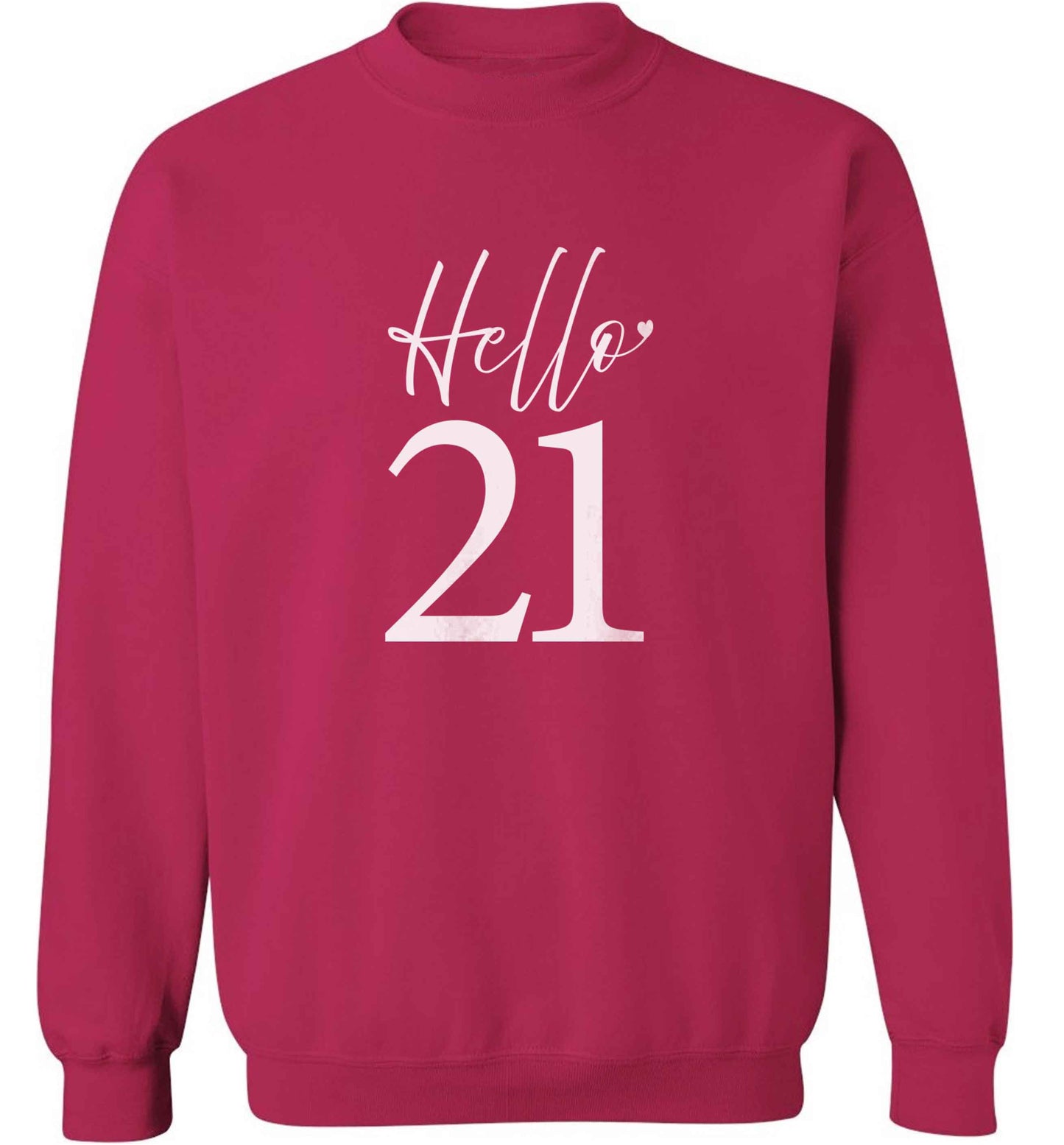 Hello 21 adult's unisex pink sweater 2XL