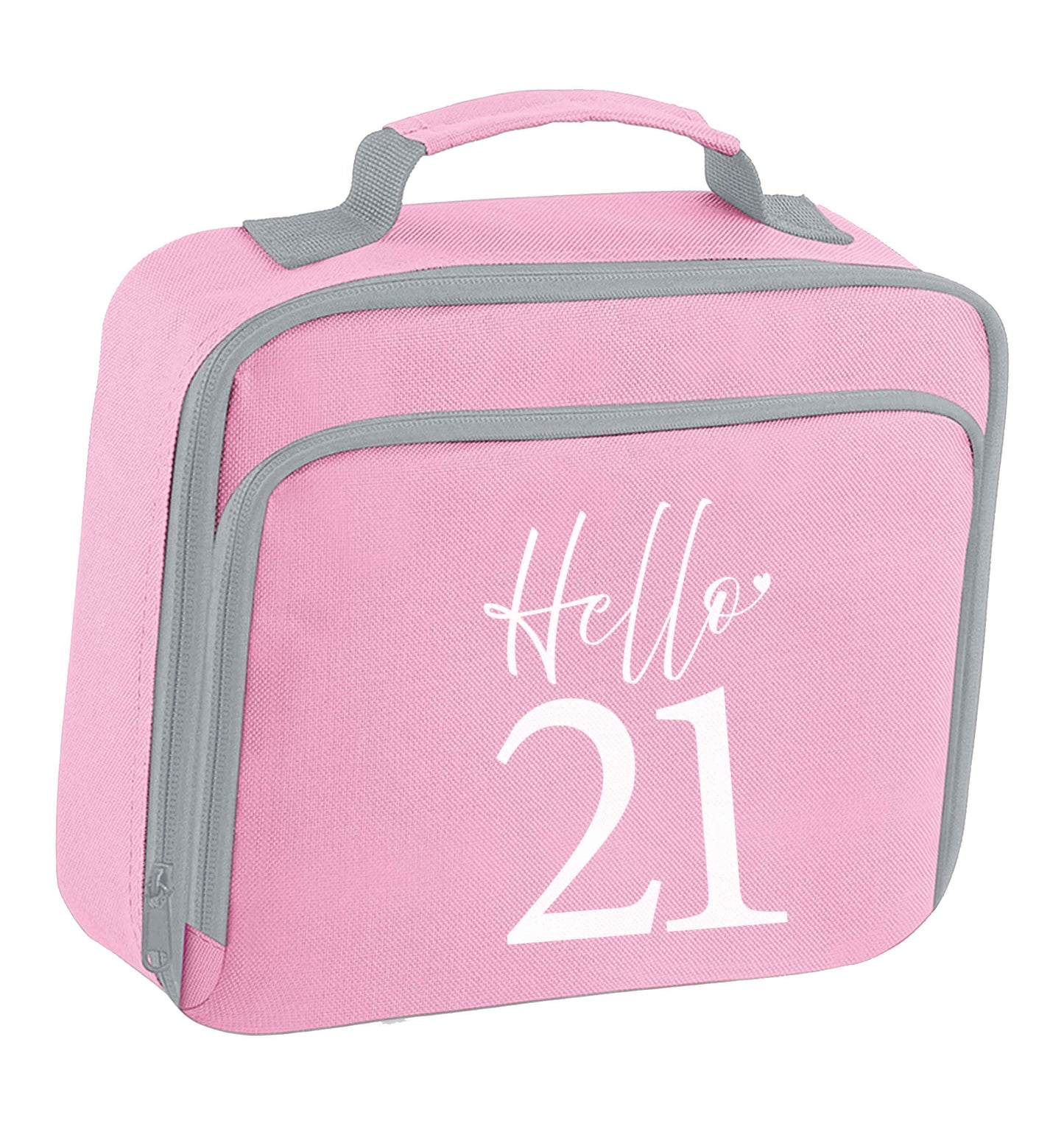 Hello 21 insulated pink lunch bag cooler