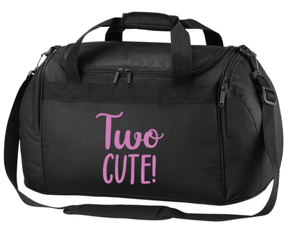 Two cute black holdall / duffel bag
