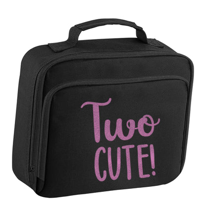 Two cute insulated black lunch bag cooler