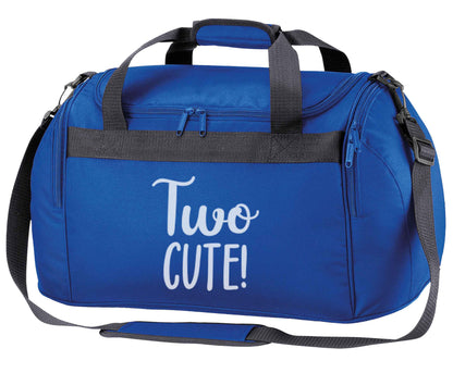 Two cute royal blue holdall / duffel bag