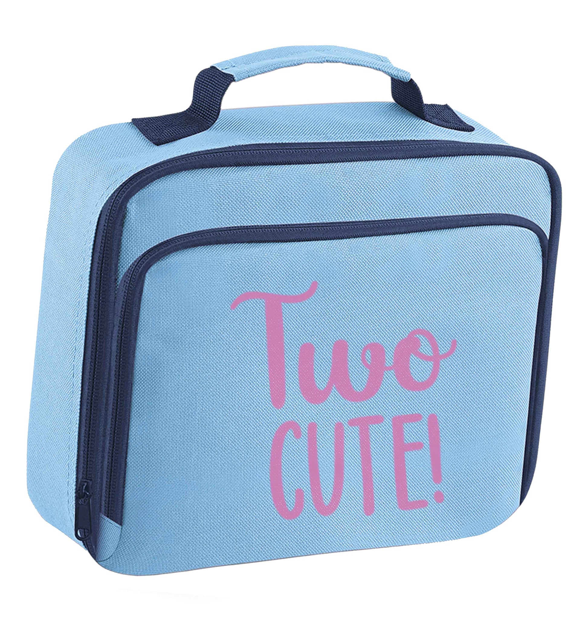 Two cute insulated blue lunch bag cooler