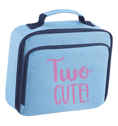 Two cute insulated blue lunch bag cooler