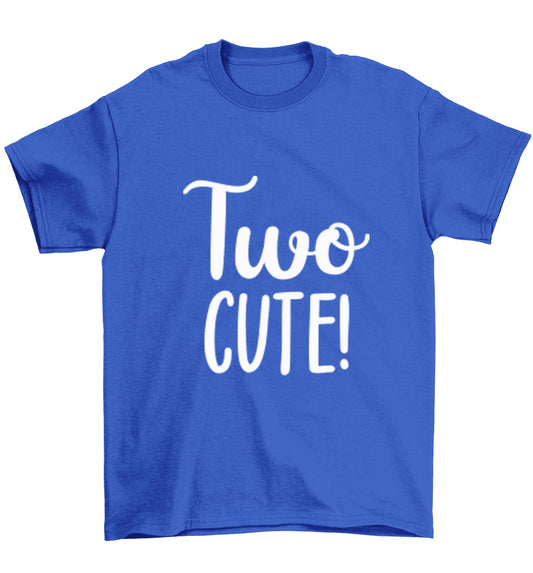 Two cute pink text Children's blue Tshirt 12-13 Years