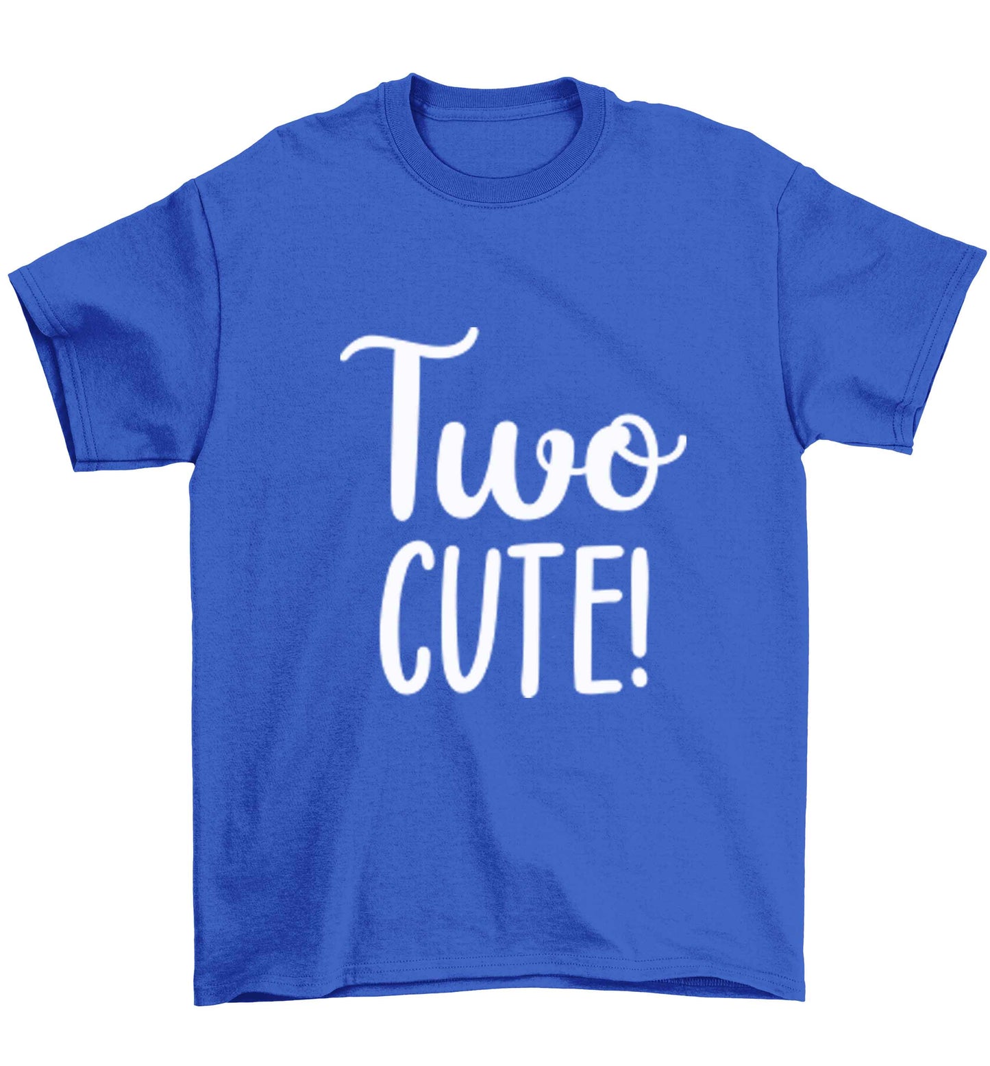 Two cute pink text Children's blue Tshirt 12-13 Years