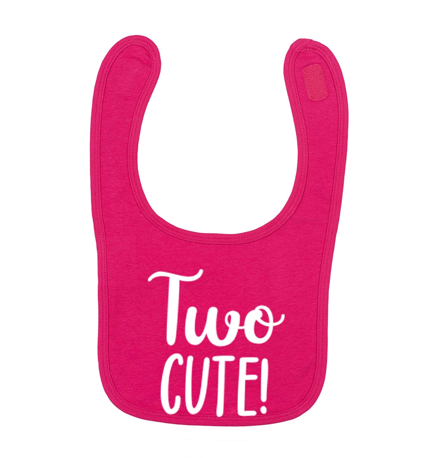 Two cute dark pink baby bib