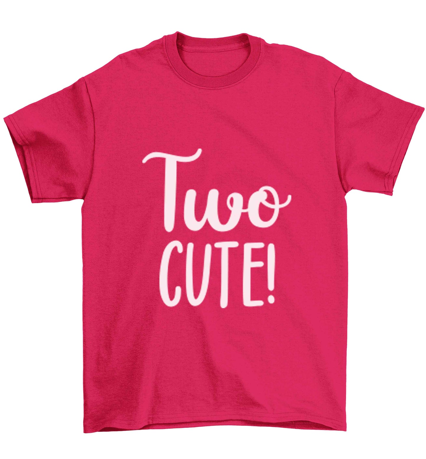 Two cute pink text Children's pink Tshirt 12-13 Years