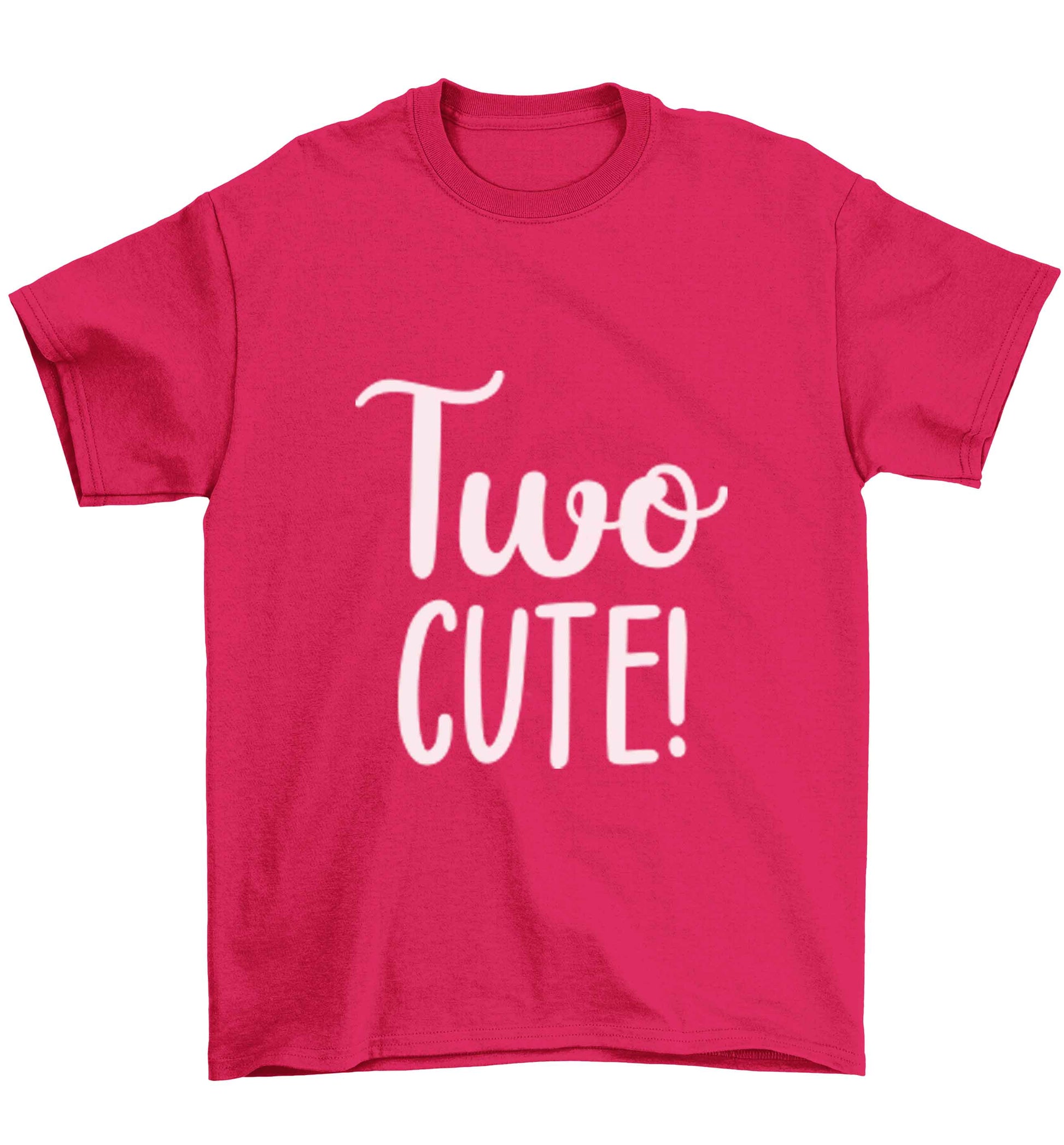 Two cute pink text Children's pink Tshirt 12-13 Years
