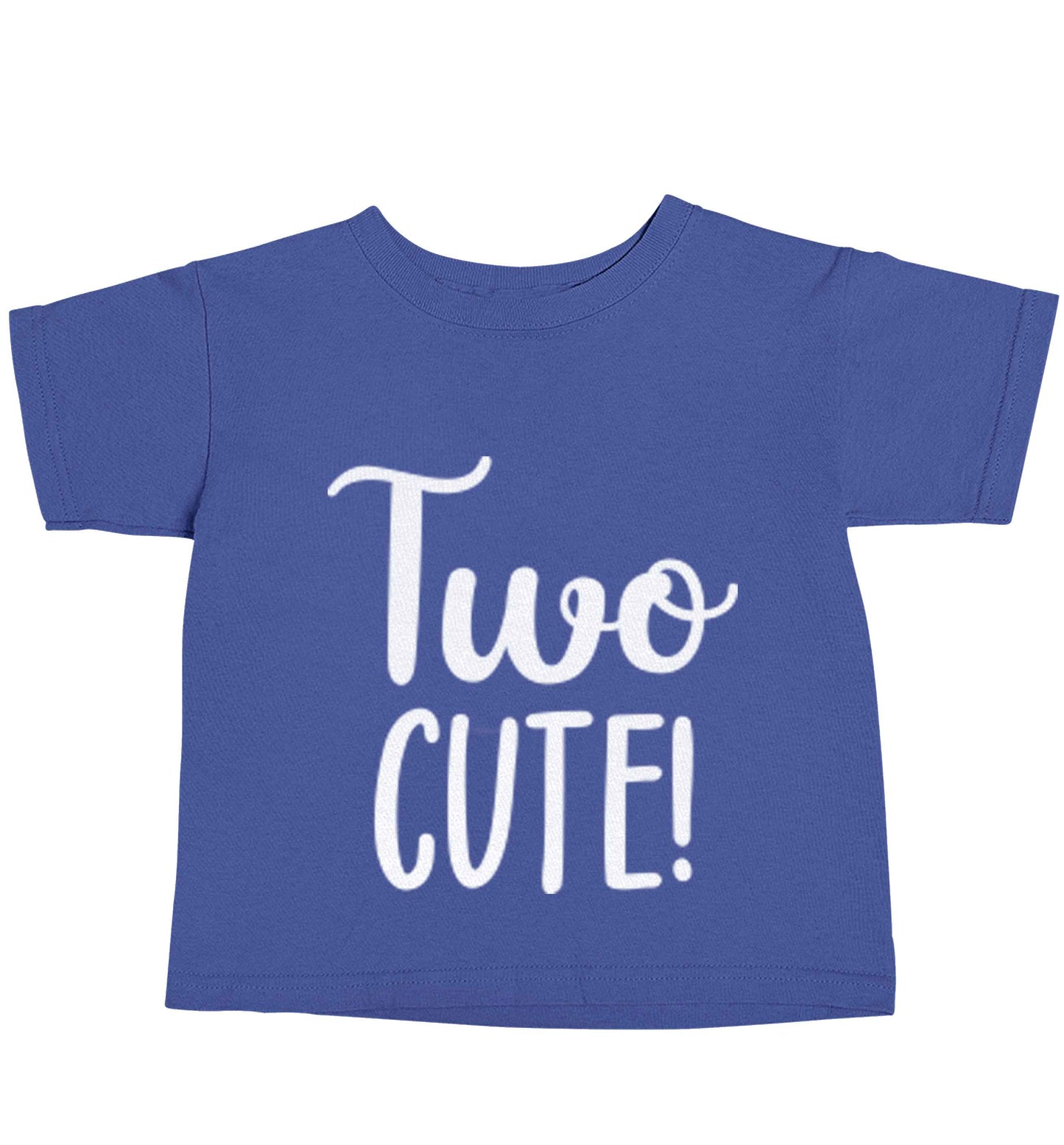 Two cute pink text blue baby toddler Tshirt 2 Years