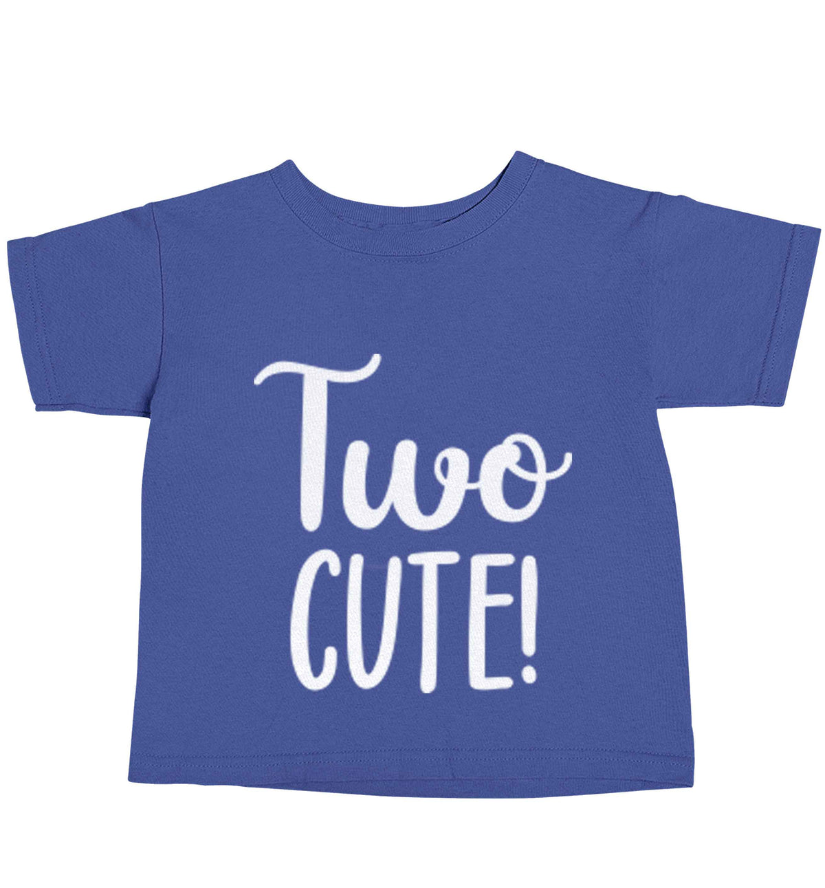 Two cute pink text blue baby toddler Tshirt 2 Years