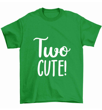 Two cute pink text Children's green Tshirt 12-13 Years