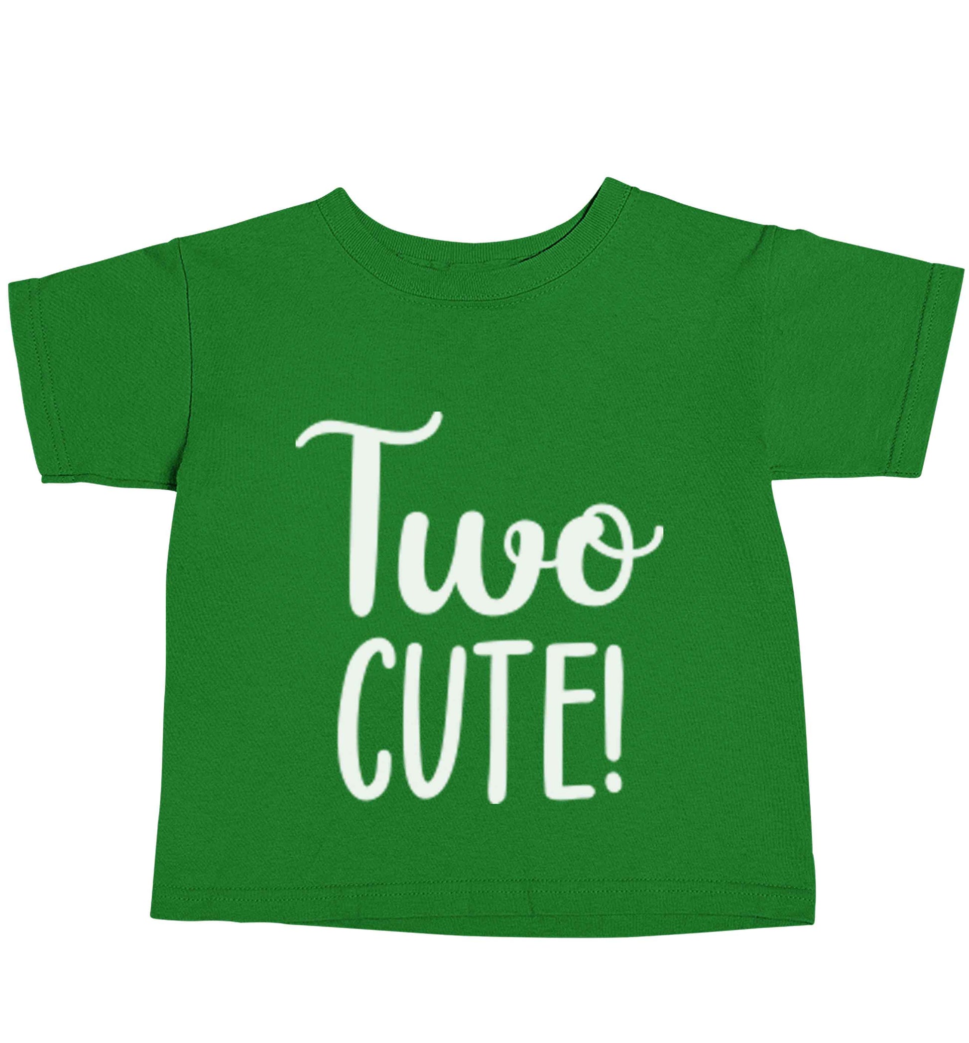 Two cute pink text green baby toddler Tshirt 2 Years