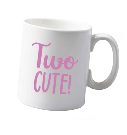 10 oz Two cute pink text ceramic mug  both sides