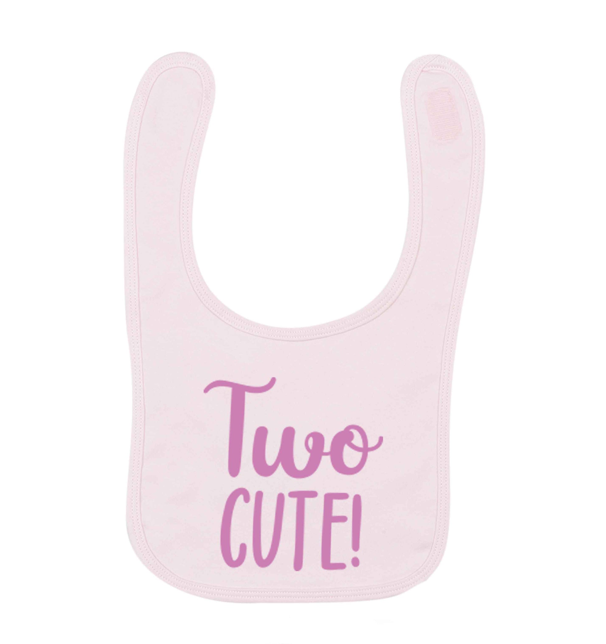 Two cute pale pink baby bib