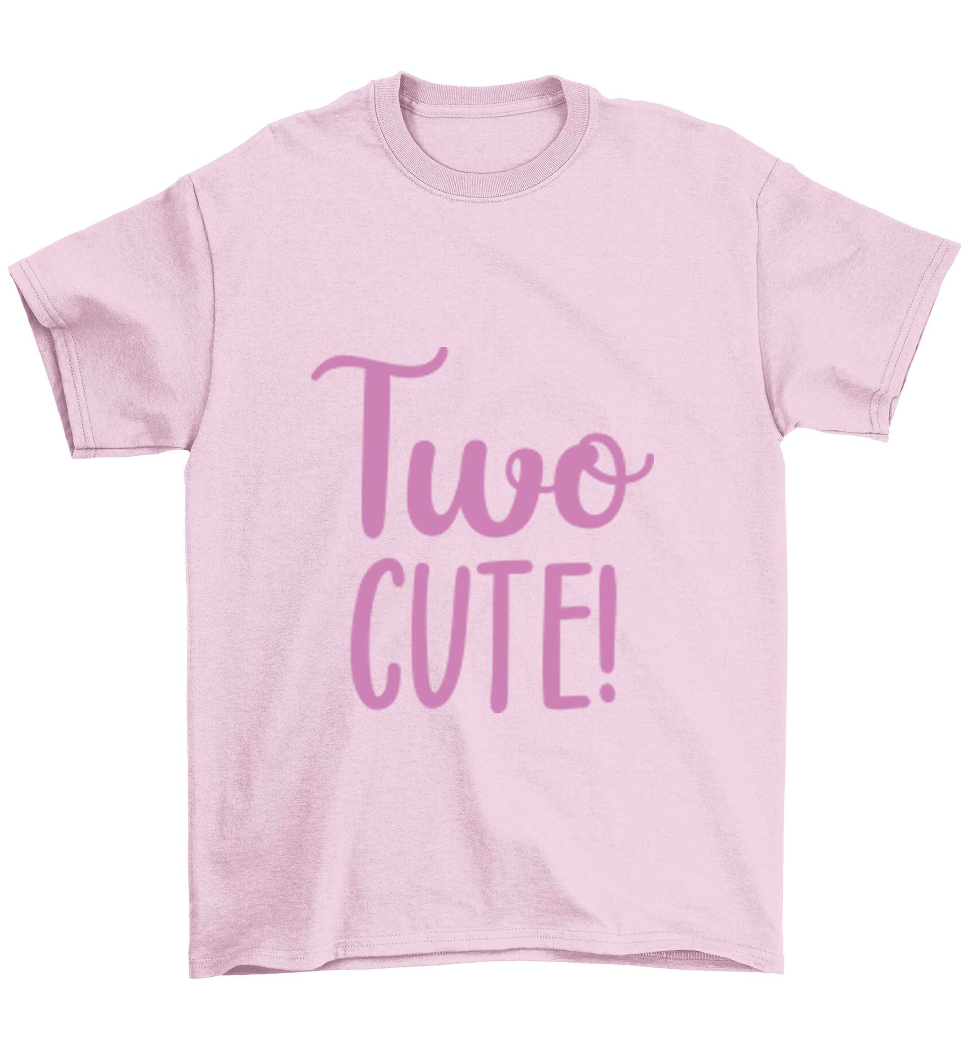 Two cute pink text Children's light pink Tshirt 12-13 Years