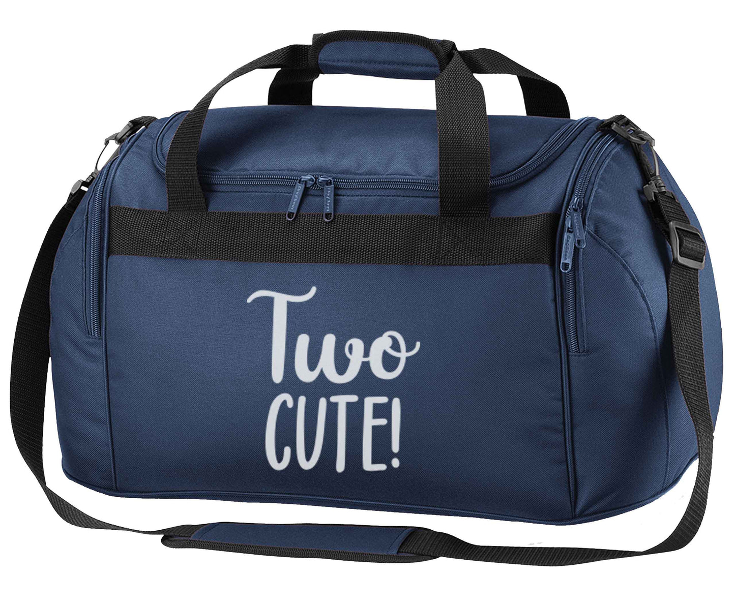 Two cute navy holdall / duffel bag
